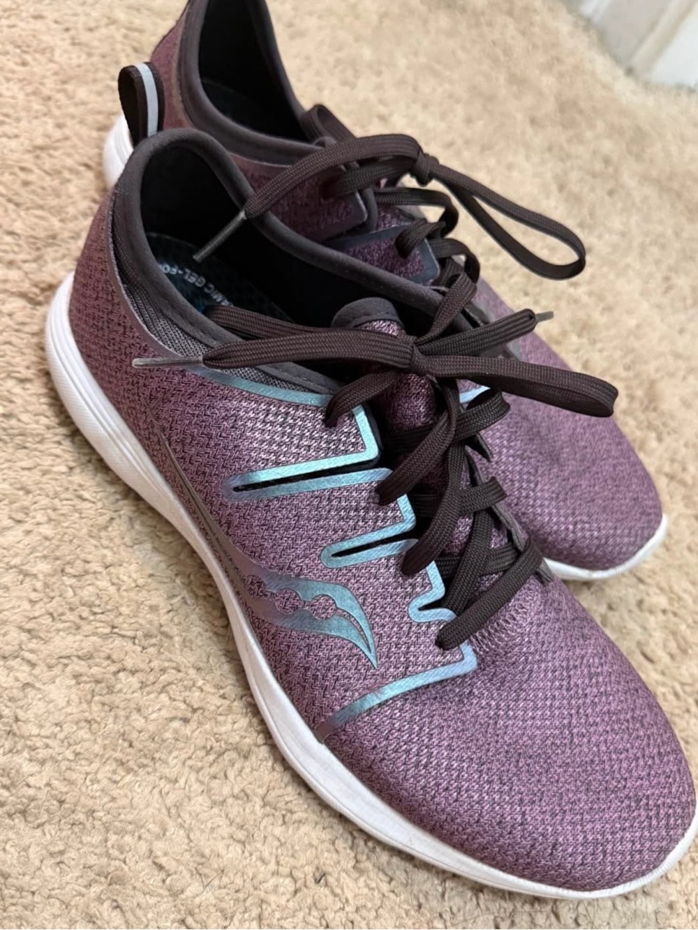 Saucony Women's Plum Running Sneakers with Teal Accents